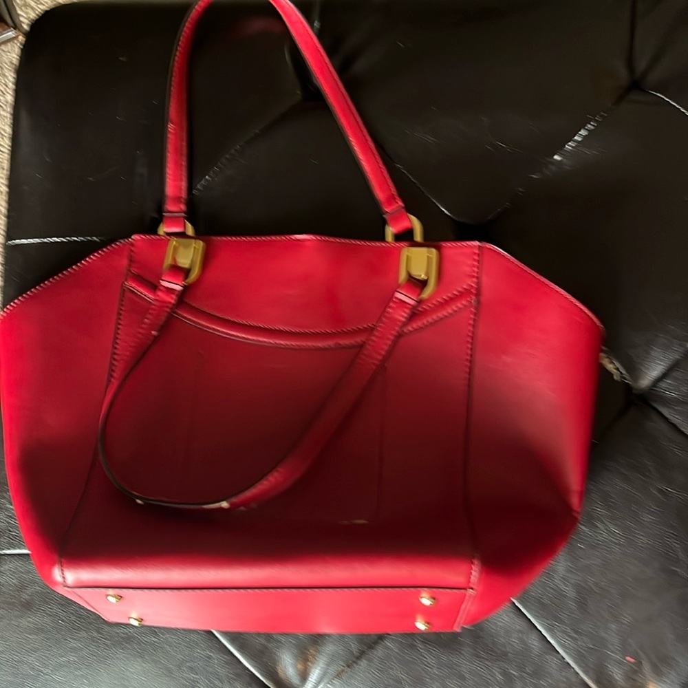 Red Ralph Lauren medium size tote
